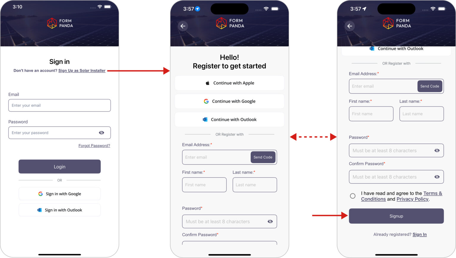 App Login Process – Form Panda PTY LTD